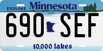 MN license plate 690SEF
