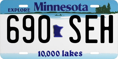 MN license plate 690SEH