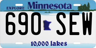 MN license plate 690SEW
