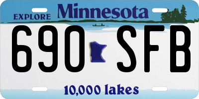 MN license plate 690SFB