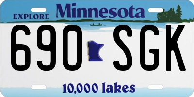 MN license plate 690SGK