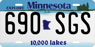 MN license plate 690SGS