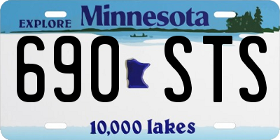 MN license plate 690STS