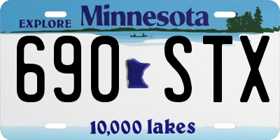 MN license plate 690STX