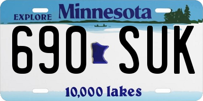 MN license plate 690SUK
