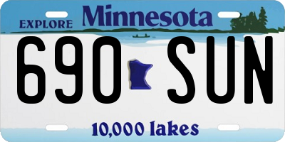 MN license plate 690SUN