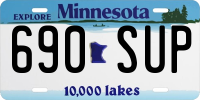 MN license plate 690SUP