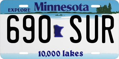 MN license plate 690SUR