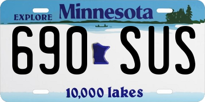 MN license plate 690SUS
