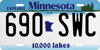 MN license plate 690SWC