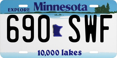 MN license plate 690SWF