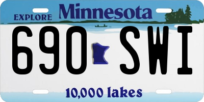 MN license plate 690SWI