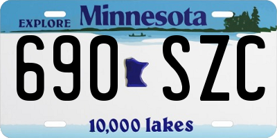 MN license plate 690SZC