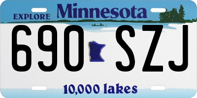 MN license plate 690SZJ