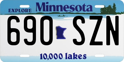 MN license plate 690SZN