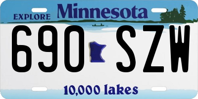 MN license plate 690SZW