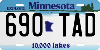 MN license plate 690TAD