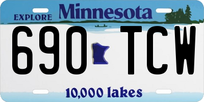 MN license plate 690TCW
