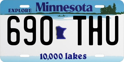 MN license plate 690THU