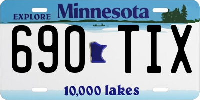 MN license plate 690TIX