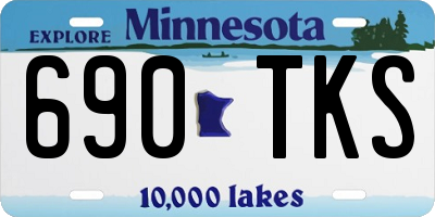MN license plate 690TKS