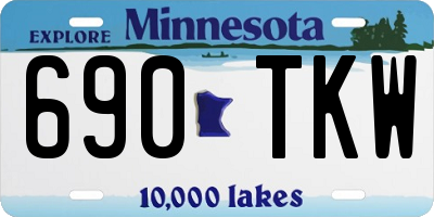 MN license plate 690TKW