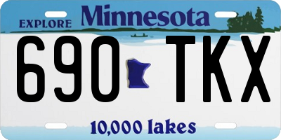 MN license plate 690TKX