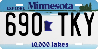 MN license plate 690TKY