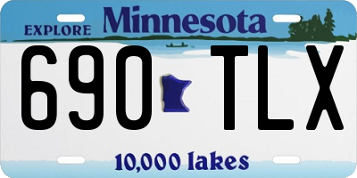 MN license plate 690TLX