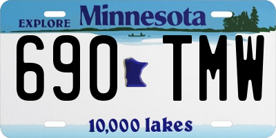 MN license plate 690TMW