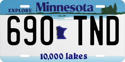 MN license plate 690TND