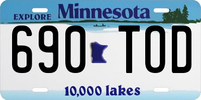 MN license plate 690TOD