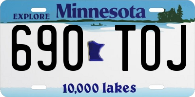 MN license plate 690TOJ