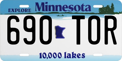 MN license plate 690TOR