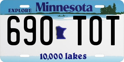MN license plate 690TOT