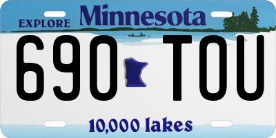 MN license plate 690TOU