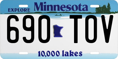 MN license plate 690TOV