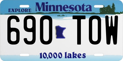 MN license plate 690TOW