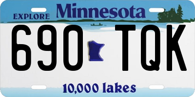 MN license plate 690TQK