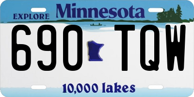 MN license plate 690TQW