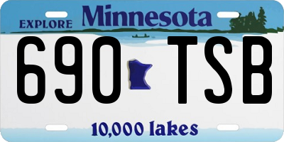 MN license plate 690TSB