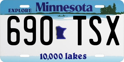 MN license plate 690TSX