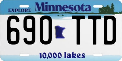 MN license plate 690TTD
