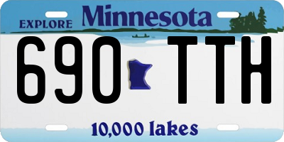 MN license plate 690TTH