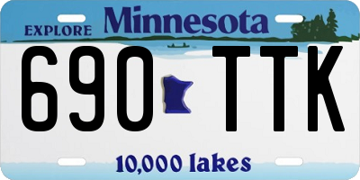 MN license plate 690TTK