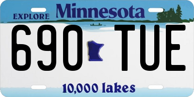 MN license plate 690TUE