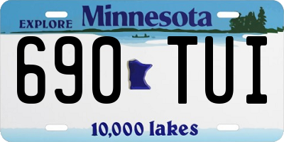 MN license plate 690TUI