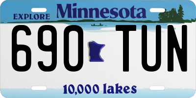 MN license plate 690TUN