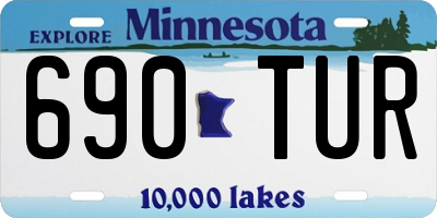 MN license plate 690TUR