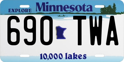 MN license plate 690TWA